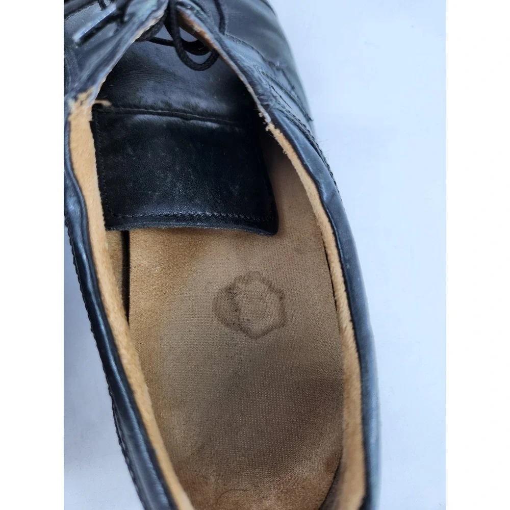 Florsheim Cap Toe Oxford Mens 9 D Black Leather Lace Up Dress Shoes 11704-001